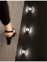 Proiector podea negru din nichel satinat BANG