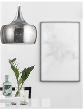 Lustra din sticla transparenta fumurie cu fir din PVC Bel