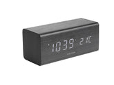 Alarm clock Block black veneer