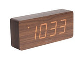 Ceas cu alarma TUBE Dark Wood M