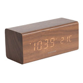 Ceas cu alarma TUBEcu termometru de camera Dark Wood l