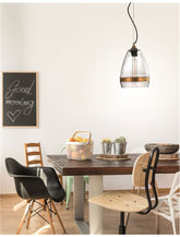 Lustra din sticla transparenta lucrata manual Chicago