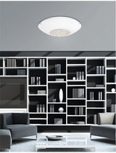 Plafoniera LED alba din sticla si cristale Era