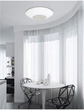 Plafoniera din metal, sticla si cristal alba Era