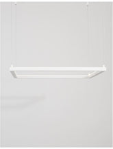 Lustra patrata alba din aluminiu si acril ETERNA