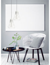 Lustra din sticla transparenta cu marmura alba si fir textil Marmol