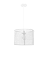 Lustra alba din aluminiu si fir textil Net