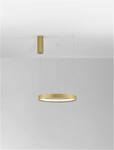 Lustra din aluminiu si silicon auriu periat PERRINE