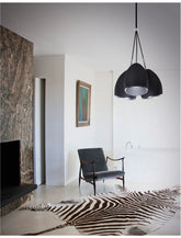 Lustra neagra cu alb crom pe interior Piccolo