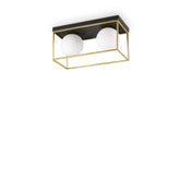 Plafoniera Lingotto pl2, White/Brass