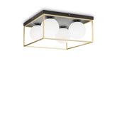 Plafoniera Lingotto pl4, White/Brass