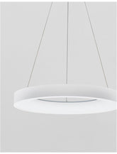 Lustra moderna LED alba rotunda din aliminiu RANDO THIN