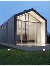 Corp iluminat exterior gri inchis din aluminiu si acril alb STICK