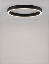 Plafoniera din aluminiu si acril negru nisipiu STING