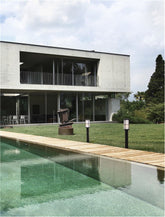 Corp de iluminat de exterior negru din aluminiu si acril STONE