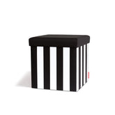 Taburet cu spatiu de depozitare BLACK & WHITE