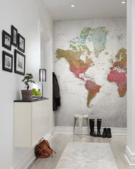 Tapet BACK SCHOOL ATLAS, RAINBOW