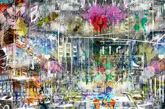 Tapet CARTOON CITY, GRAFFITI