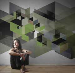 Tapet FRACTAL, GREEN