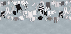 Tapet LAUNDRY DAY, BLUE