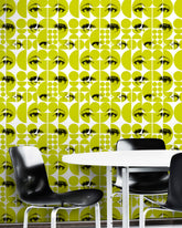 Tapet MINDTHEGAP – EYES AND CIRCLES LIME