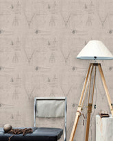 Tapet MINDTHEGAP – NEWTON GEOMETRY TAUPE
