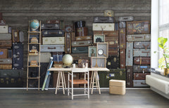 Tapet STACKED SUITCASES, HEAP