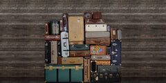 Tapet STACKED SUITCASES, HEAP