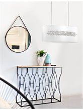 Lustra din aluminiu cromat sticla si cristal Thelta