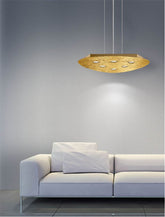 Lustra cu folie din aur din aluminiu Triangolo