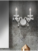 Aplica din aluminiu cromat cu sticla si cristale k9 Vincanto