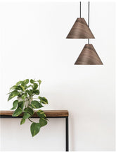 Lustra lemn masiv nuc inchis Wera