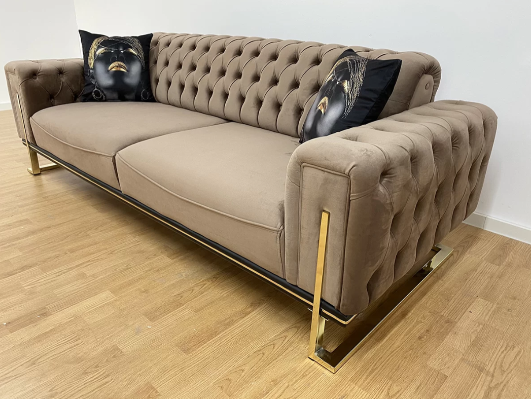 Canapea Gold Chesterfield