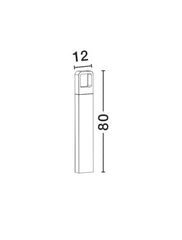 Proiector de exterior gri inchis din aluminiu acrilic ACQUA
