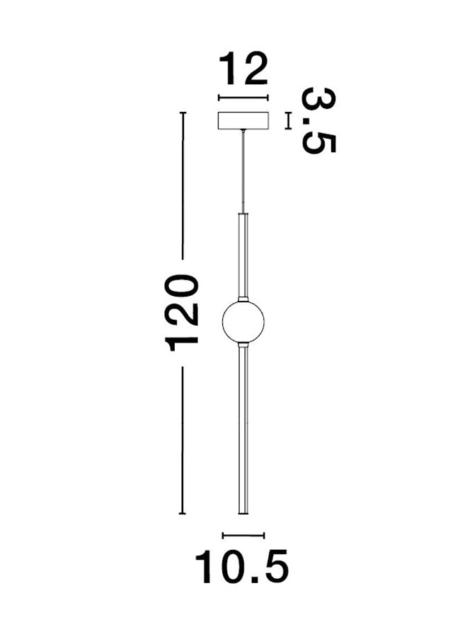 Pendul negru auriu din aluminiu ACROBAT