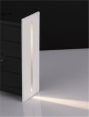 Difuzor de iluminat trepte alb din aluminiu si sticla transparenta AIZEN