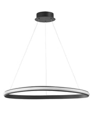 Lustra din aluminiu si acril neagru nisipiu ARIES