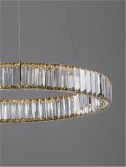 Lustra metalica aurie si cristal AURELIA