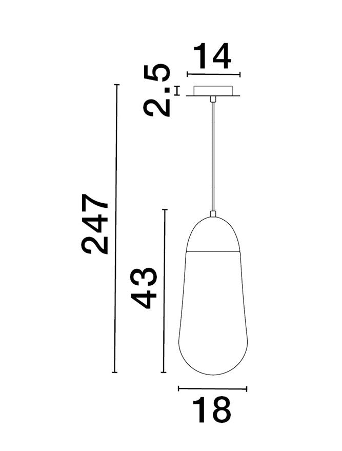 Lustra suspendata 5 pendule, BLAKY