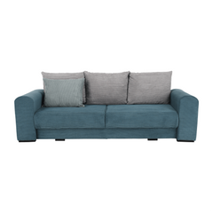 Canapea foarte spaţioasă, albastru, mentol, gri deschis, GILEN BIG SOFA