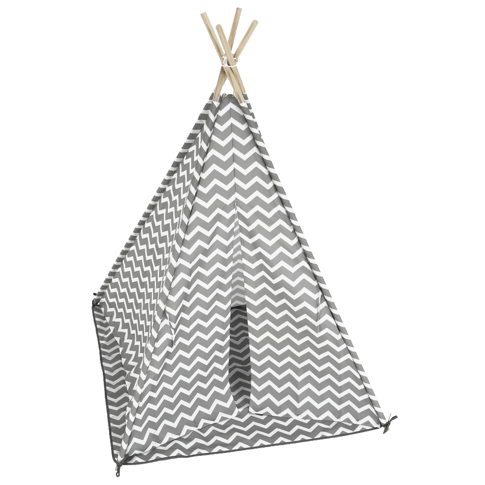 Cort copii - teepee, gri/alb/model, ETENT