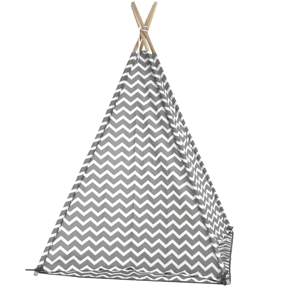 Cort copii - teepee, gri/alb/model, ETENT