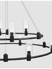 Candelabru pentru sistem magnetic din aluminiu negru nisipiu DION