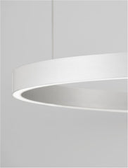 Lustra din aluminiu suflat cu argint si acril ELOWEN