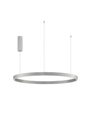 Lustra din aluminiu suflat cu argint si acril ELOWEN