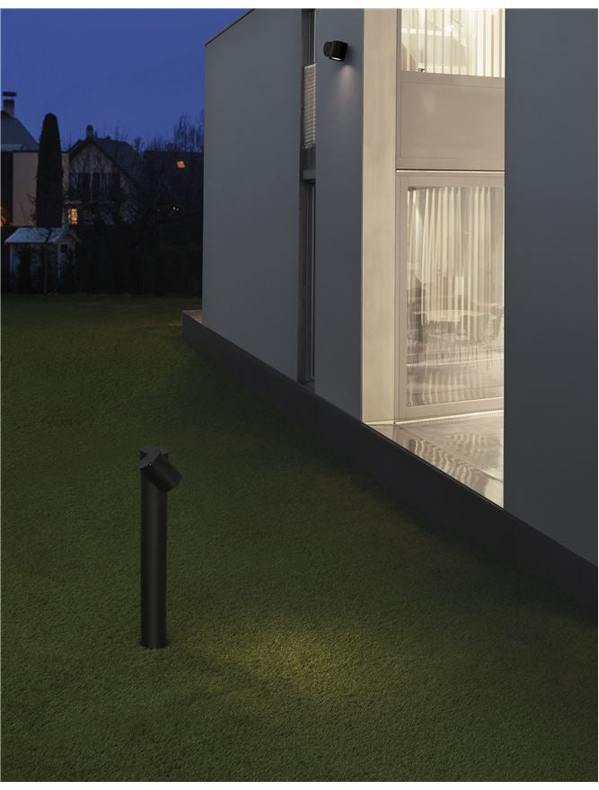 Proiector de exterior negru din aluminiu si sticla FOCUS