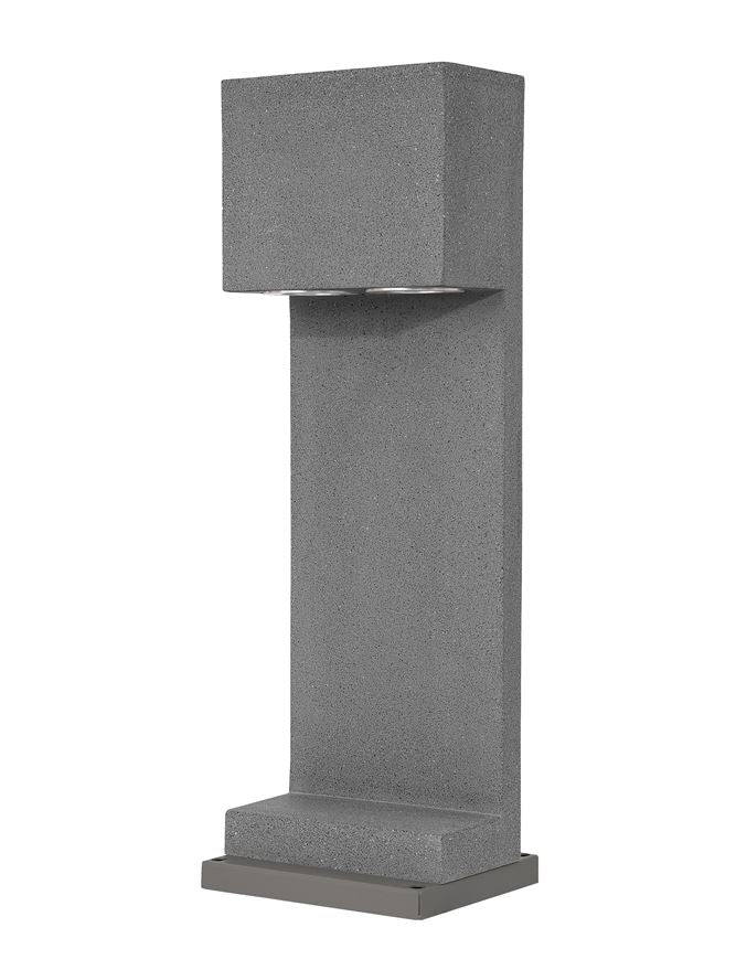 Corp de iluminat de cgradina din aluminiu si ciment gri GRANTE