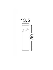 Proiector de gradina gri inchis/alb acrilic LOCK