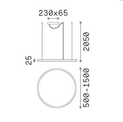 Lustra Oracle slim sp d150 round 3000k on-off White