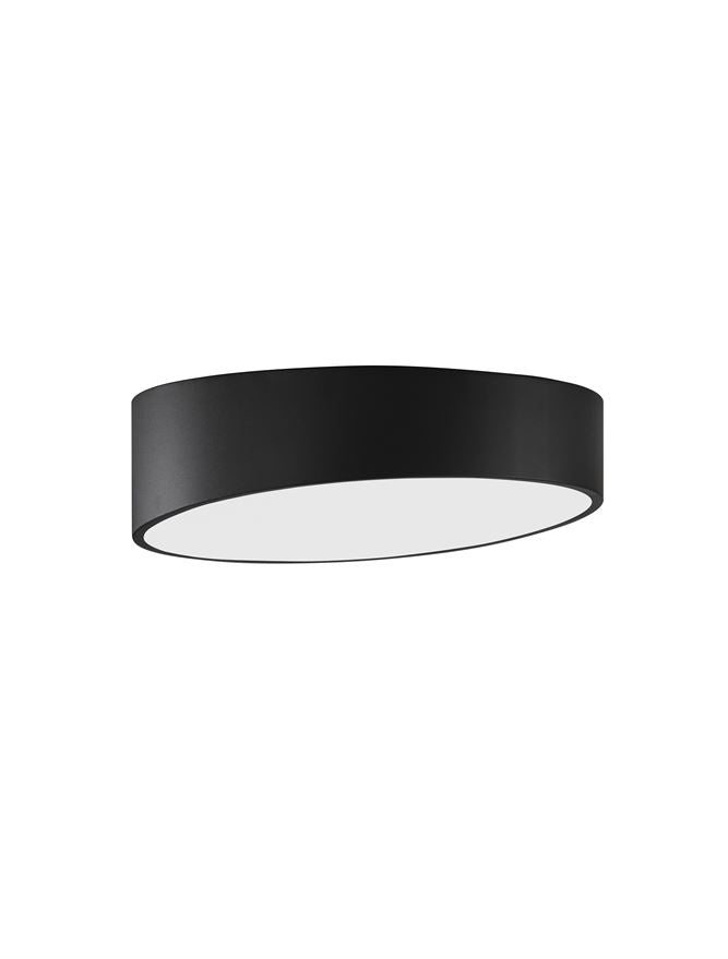 Plafoniera negru nisipiu mat din aluminiu si acril MAGGIO